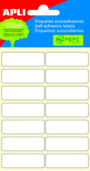 Samolepicí etikety 13 x 40 mm - bílé 84 ks