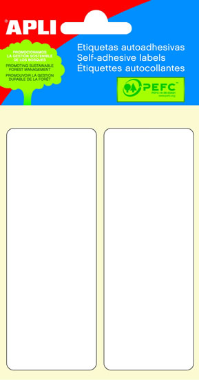 Samolepicí etikety 38 x 102 mm - bílé 12 ks