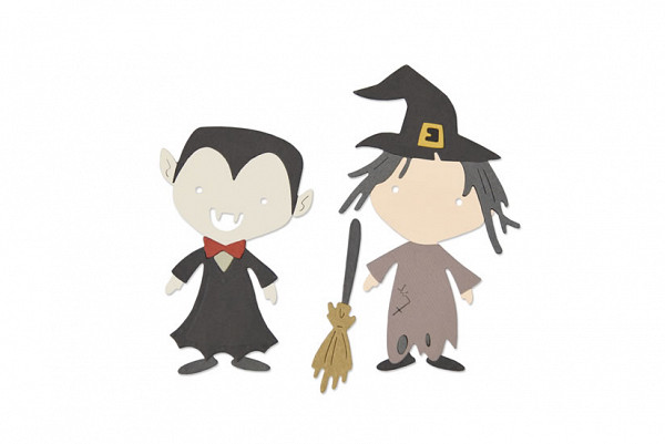 SIZZIX Thinlits vyřezávací kovové šablony - strašidla 8 ks