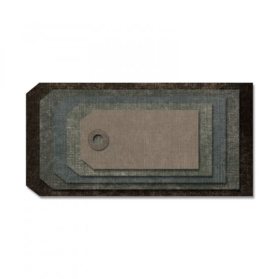 SIZZIX Thinlits vyřezávací kovové šablony - visačky 7 ks