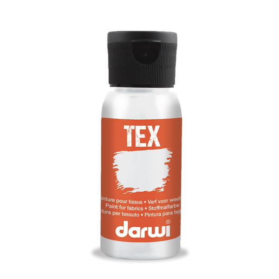 DARWI TEX barva na textil - Perleťová bílá 50 ml