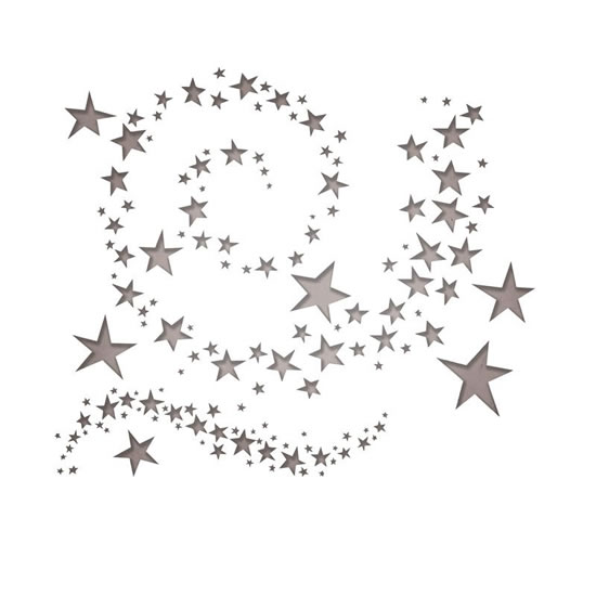 SIZZIX Thinlits vyřezávací  kovové šablony - vířící hvězdy 9 ks