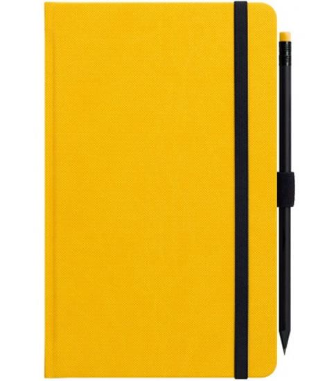 Notes s tužkou - žlutý