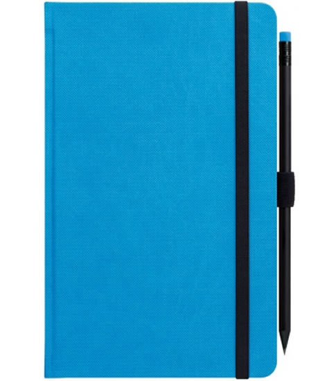 Notes s tužkou - modrý