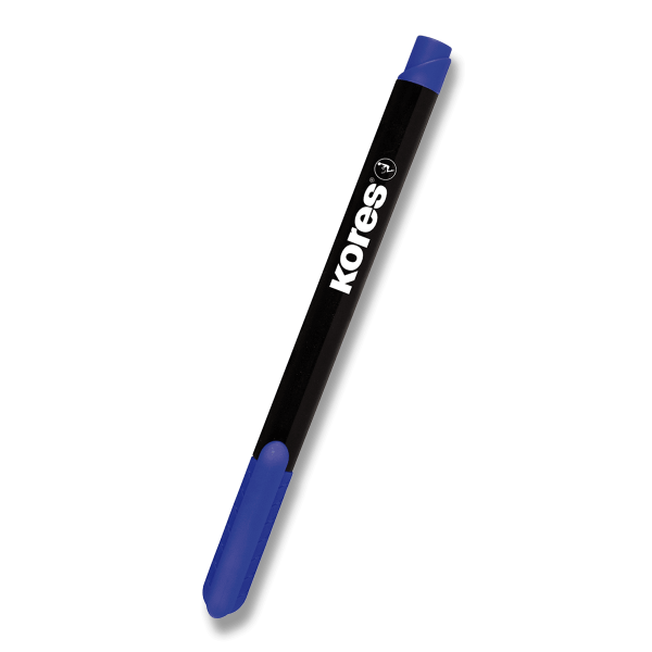 Kores K-MARKER Permanentní popisovač, tenký hrot M, modrý