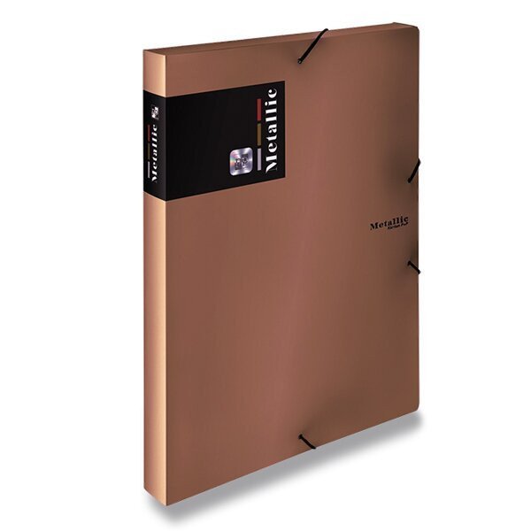 Krabice PP s gumou A4 Metallic měděná