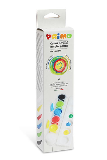 PRIMO prstové barvy 6 x 25 ml