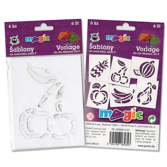 MAGIC papírové šablony na malování  OVOCE