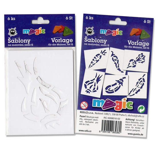 MAGIC papírové šablony na malování  ZELENINA