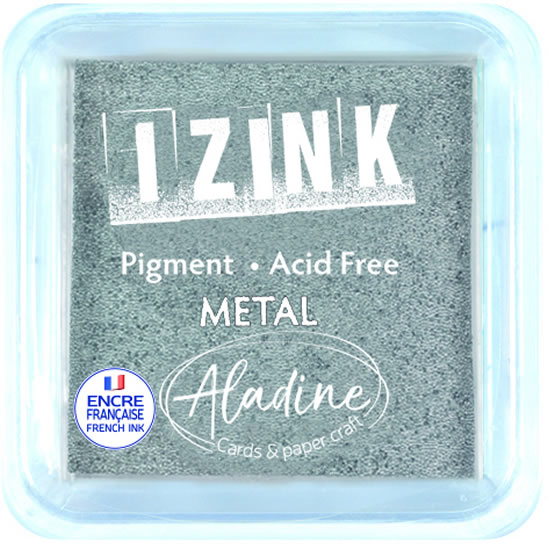 Razítkovací polštářek IZINK pomaluschnoucí - stříbrný