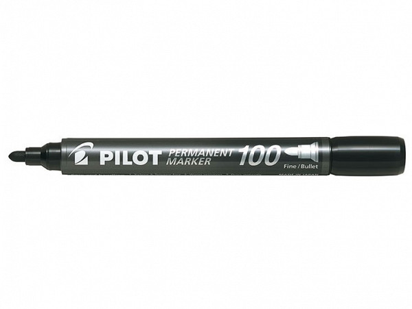 PILOT 100 Popisovač permanentní BL černá