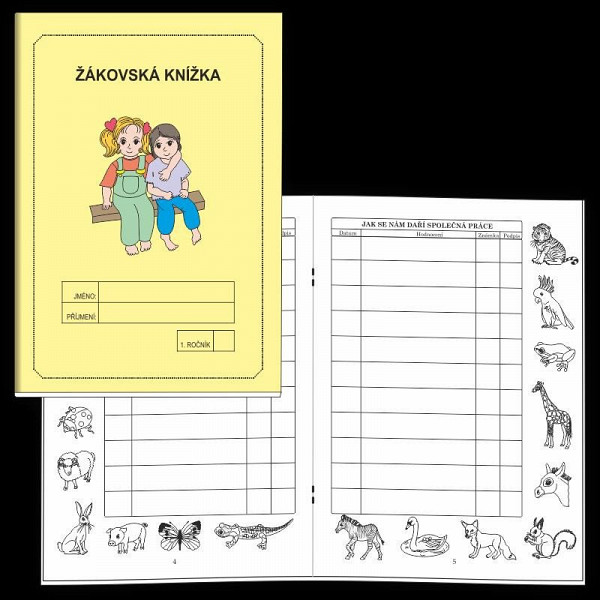 Žákovská knížka 1. ročník - známkování (žlutá)