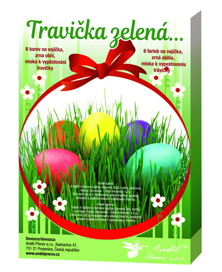 Sada k dekorování vajíček - travička zelená