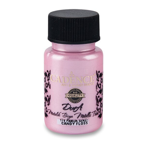 Metalická akrylová barva Cadence Dora Metalic - cukrová vata / 50 ml
