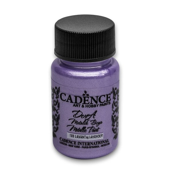 Metalická akrylová barva Cadence Dora Metalic - levadulová, lavander / 50 ml