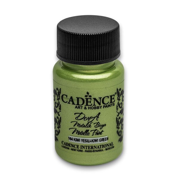Metalická akrylová barva Cadence Dora Metalic - světle zelená / 50 ml