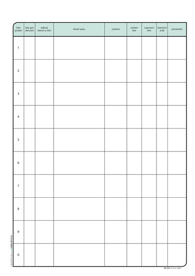 Kniha pošty brožovaná, A4, 80 listů