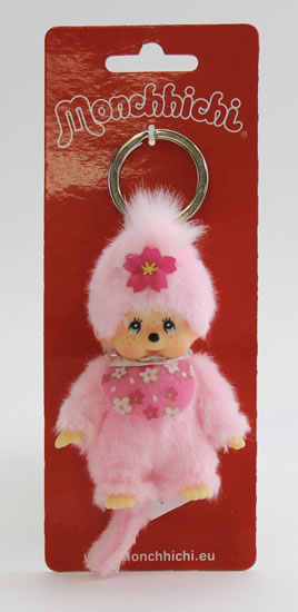 Monchhichi klíčenka - světle růžová (Mončiči)