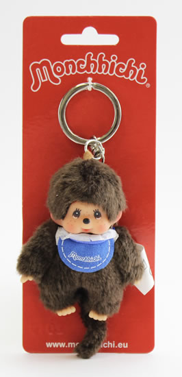 Monchhichi klíčenka - kluk modrý bryndáček (Mončiči)