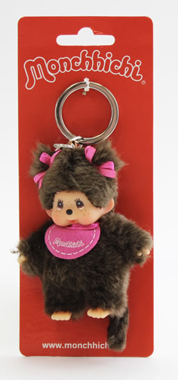Monchhichi klíčenka - holka s culíky (Mončiči)