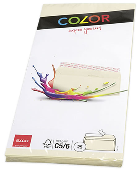Elco barevné obálky C6/5 (DL) - barva krémová chamois (25 ks)
