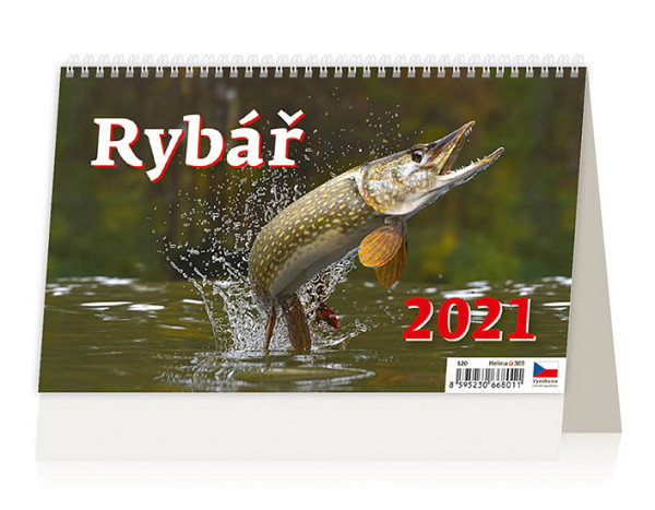 Kalendář 2021 stolní: Rybář, 226x139