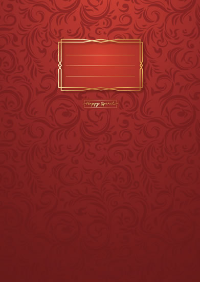 Sešit Premium červené ornamenty A5 - Sešity