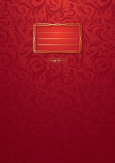 Sešit Premium červené ornamenty A4 - Sešity