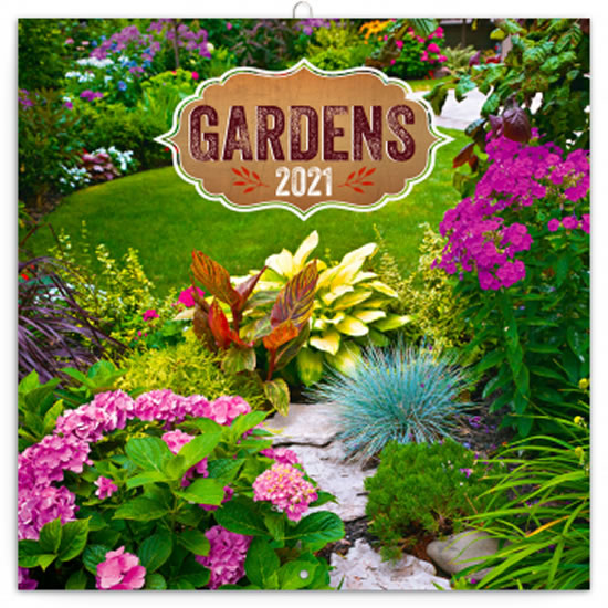 Kalendář 2021 poznámkový: Zahrady, 30 × 30 cm