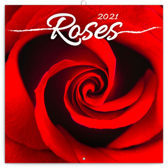 Kalendář 2021 poznámkový: Růže, voňavý, 30 × 30 cm
