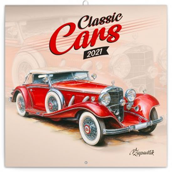 Kalendář 2021 poznámkový: Classic Cars – Václav Zapadlík,, 30 × 30 cm