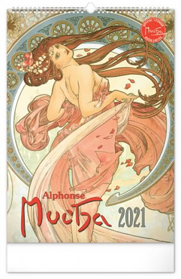 Kalendář 2021 nástěnný: Alfons Mucha, 33 × 46 cm