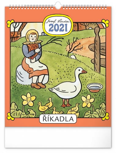 Kalendář 2021 nástěnný: Josef Lada – Říkadla, 30 × 34 cm