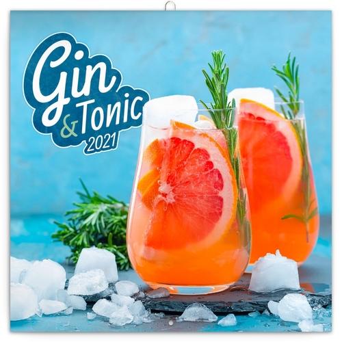 Kalendář 2021 poznámkový: Gin & Tonik, 30 × 30 cm
