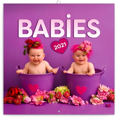 Kalendář 2021 poznámkový: Babies – Věra Zlevorová, 30 × 30 cm