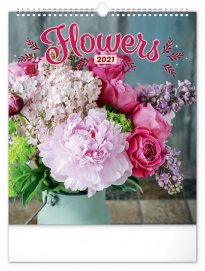 Kalendář 2021 nástěnný: Květiny, 30 × 34 cm