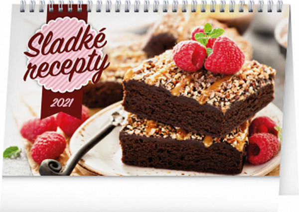 Kalendář 2021 stolní: Sladké recepty, 23,1 × 14,5 cm