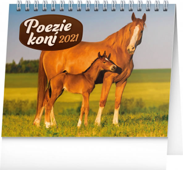 Kalendář 2021 stolní: Poezie koní, 16,5 × 13 cm
