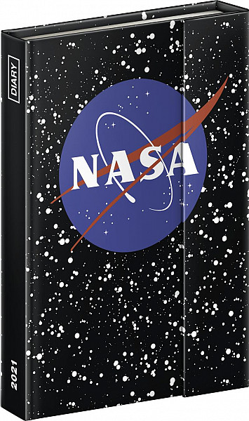 Diář 2021: NASA - týdenní, magnetický, 11 × 16 cm