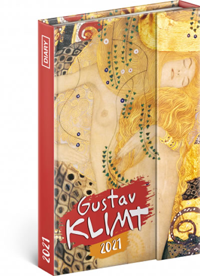Diář 2021: Gustav Klimt - týdenní, magnetický, 11 × 16 cm