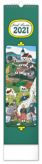 Kalendář 2021 nástěnný: Josef Lada – Na vsi, 12 × 48 cm