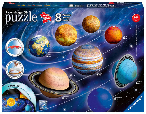 Puzzle 3D Planetární soustava 522 dílků