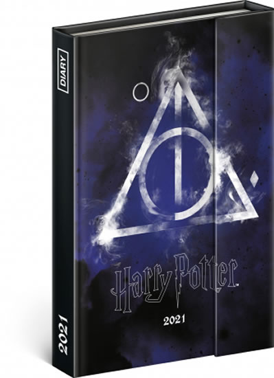 Diář 2021: Harry Potter – Deathly Hallows - týdenní, magnetický, 11 × 16 cm