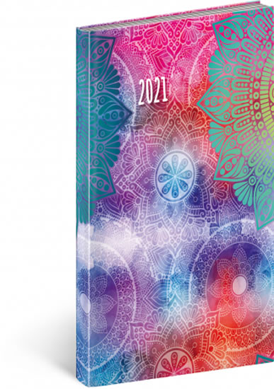 Diář 2021: Cambio Fun - Mandala - kapesní, 9 × 15,5 cm