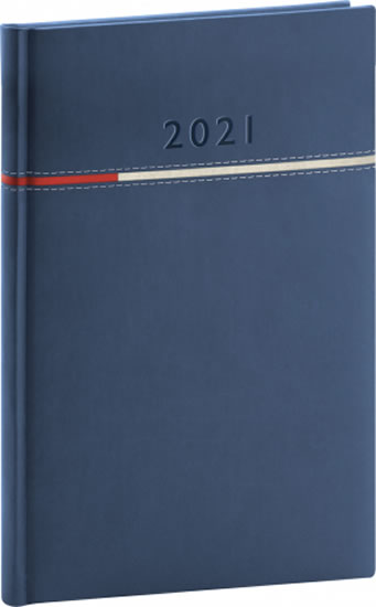 Diář 2021: Tomy - modročervený - týdenní, 15 × 21 cm