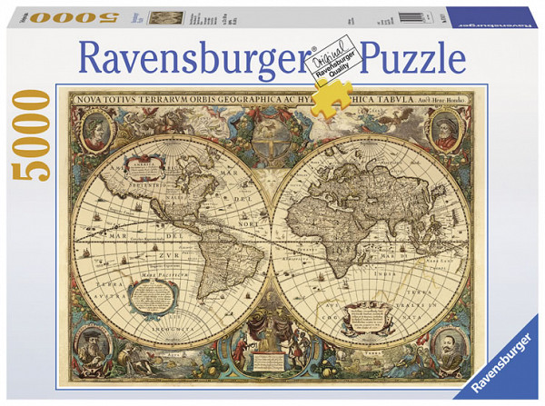 Puzzle Stará mapa světa/5000 dílků