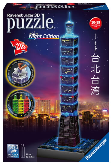 Puzzle 3D Taipei (Noční edice)/216 dílků