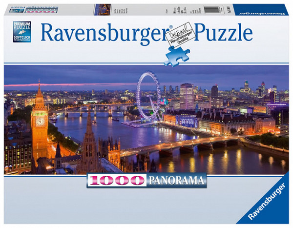 Puzzle Noční Londýn seshora/1000 dílků panorama