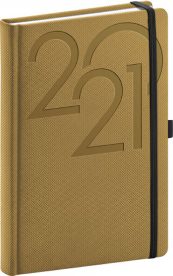 Diář 2021: Ajax - zlatý - denní, 15 × 21 cm