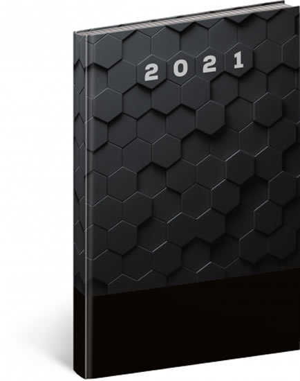 Diář 2021: Cambio Classic - černý - týdenní, 15 × 21 cm